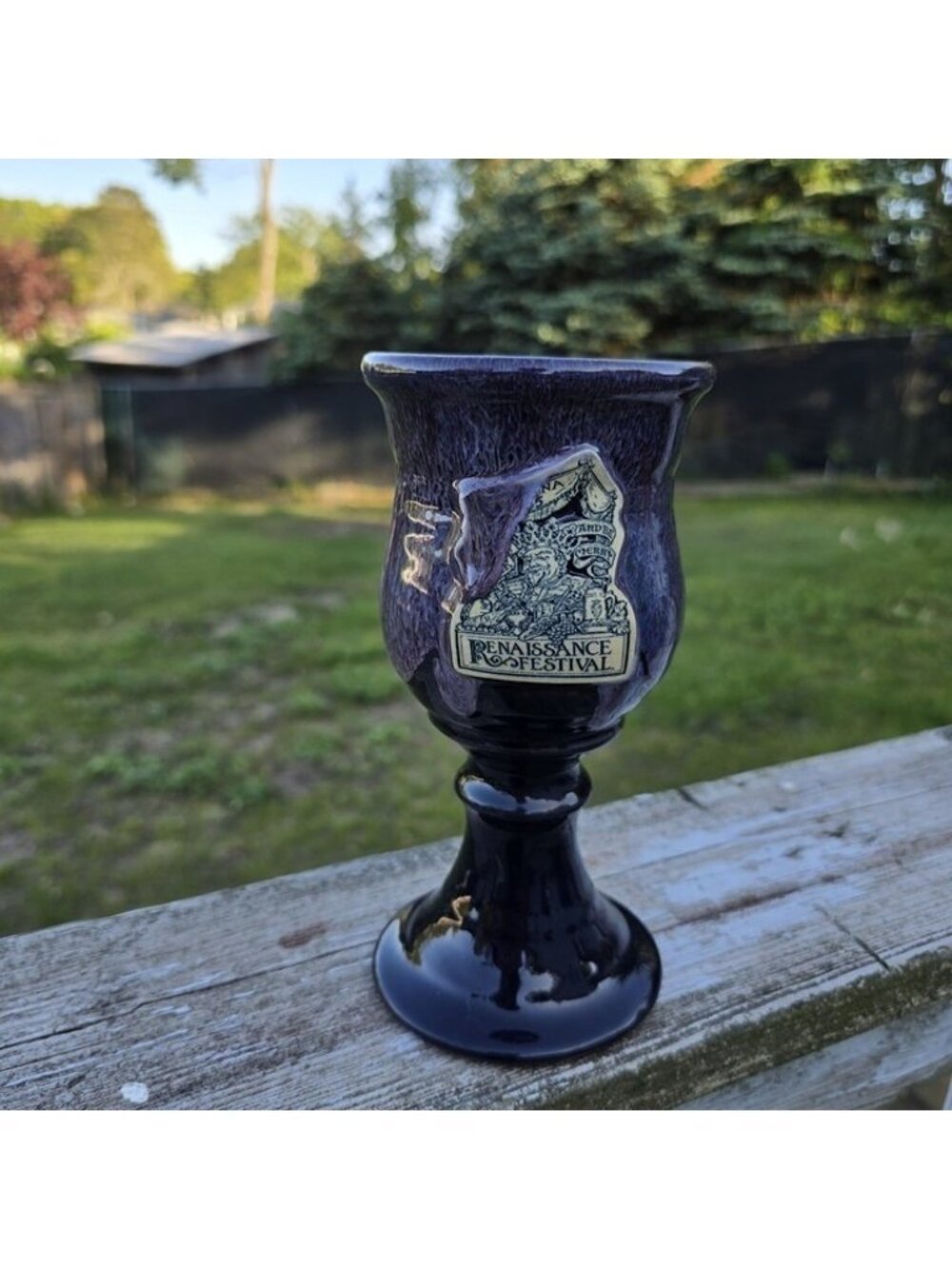 Arizona Renaissance Festival Chalice Mug Ceramic Pottery Cup Goblet 1995